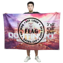 outdoor sports marketing flag advertising custom 3x5 100% polyester Single Side Printed Nylon Custom Marking customised Flags